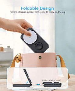 Sạc dự phòng LAIMODA di động, gấp gọn, từ tính, 8000mAh, 15W, <span class=keywords><strong>3</strong></span> trong 1, tích hợp sạc không dây và cáp - Product Image 5