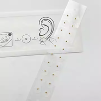 Kit de graines d'oreille en or cristal de guérison multicolore Perles magnétiques Graines d'oreille Acupuncture Or 24K Graines d'oreille Cristal d'acupuncture