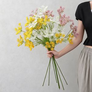 ดอกไม้ประดิษฐ์ CallaFloral สีขาวนม สีเหลือง สีชมพู พลาสติก สำหรับตกแต่งภายใน ช่อดอกไม้งานแต่งงาน ของตกแต่งบ้าน - Product Image 1