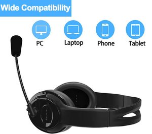 2021 20DB ANC Call Center Auricolare Per <span class=keywords><strong>Computer</strong></span> Cuffia con 3.5mm e Microfono - Product Image 3