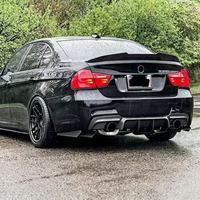 Diffuser Belakang BMW Seri 3 E90 M-Tech Dual Single-Exit Serat Karbon Langsung dari Pabrik untuk BMW E90 Diffuser Belakang Bibir Bumper Belakang