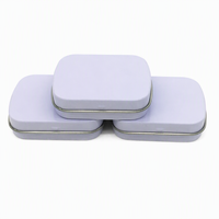 Boîte en fer blanc carrée personnalisée avec logo, 58x45x15mm, de qualité alimentaire, pour bonbons, chewing-gum et pilules, avec couvercle