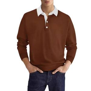 2025 <span class=keywords><strong>manica</strong></span> <span class=keywords><strong>lunga</strong></span> da uomo alla moda per <span class=keywords><strong>Polo</strong></span> Casual autunno - Product Image 5