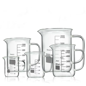4 लैब 50ml-2L थोक बीकर के साथ हैंडल के साथ उच्च बोरॉन सिलिकॉन बीकर - Product Image 5