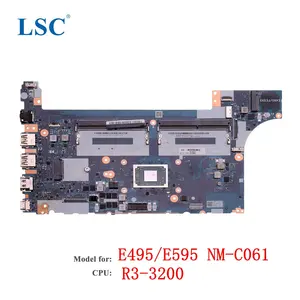 E595 E495 Laptop Motherboard R3-3200 For ThinkPad FRU 02dm022 NM-c061 Motherboards Spot Goods Tested 100% Work