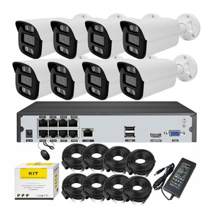 Système de sécurité CCTV avec capture faciale, comparaison, caméras POE filaires 5MP, <span class=keywords><strong>NVR</strong></span> 8 canaux, vision nocturne couleur intelligente - Product Image 1