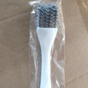 Brosse de nettoyage multifonctionnelle pour les fentes de cuisine, en fil d'acier blanc, pour grille de four, coin d'évier, barbecue - Product Image 4