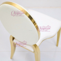 Chaises de mobilier commercial en gros avec pieds en acier inoxydable brillant pour hôtels, mariages, salles à manger, tables et chaises de fête, chaises d'événement