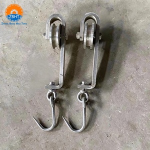 Système de convoyeur aérien à poulies plates en acier inoxydable personnalisé ZBHT pour ligne d'abattage d'abattoir - Product Image 3