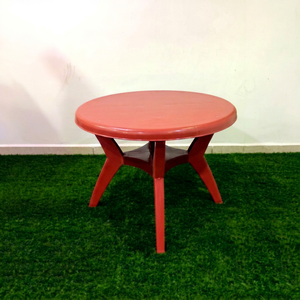 Table d'extérieur ronde moderne en plastique Anax, étanche et durable, facile à assembler pour parcs, écoles, camping, restaurants, hôtels et salons - Product Image 1