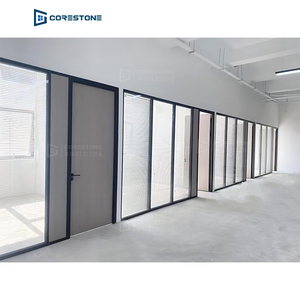 Hiện đại rõ ràng Kính phòng chia 85mm dày có thể điều chỉnh treo tường phân vùng tấm hợp kim nhôm khung văn phòng phân vùng 7 + - Product Image 3