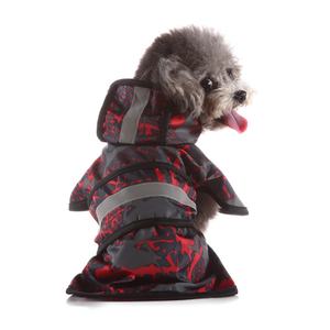 Cartoon Classic Cute Dog <b>Raincoat</b> <b>Hooded</b> Jacket Waterproof Windproof Polyester Pet Rainwear - Product Image 3