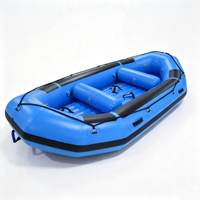 Bateau gonflable à prix abordable pour 3 personnes, auto-drainant, en PVC Drop Stitch, avec cadre en aluminium, pour la pêche à la mouche en rivière et la dérive