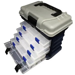 Мульти-Функциональные 4 слойная пластиковая большой аксессуары для рыбалки приманки ящики для хранения