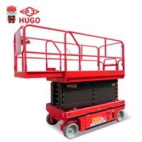 Plateforme élévatrice à ciseaux électrique à levée complète 6m-14m, en acier, capacité 500kg, 2400x1170mm, 4-6m/min