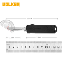 Mini couteau utilitaire pliable télescopique en aluminium aérospatial CNC, lame à 10 segments à changement rapide pour poche et porte-clés