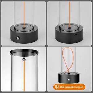 Lámpara de Escritorio USB Inalámbrica para PC, Lámpara de Mesa Minimalista para Mesita de Noche, Luces Modernas para Mesita de Noche, 3 Niveles de Intensidad Táctil, Tamaño Pequeño - Product Image 4