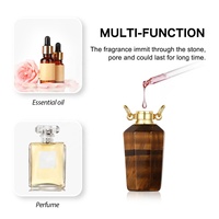 Diffuseur d'Huiles Essentielles Bouteille Oeil de Tigre Naturel Pierre Bijoux Aromathérapie Pot Pendentif Collier pour Hommes ou Femmes