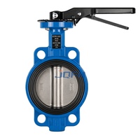 Vanne papillon à disque en fonte ductile DN100 PN16 à commande par levier, siège EPDM, disque CF8, vanne industrielle