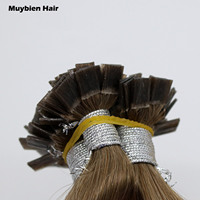 Extensions de cheveux humains bruts en gros d'usine, pointes en K, pré-collées à la kératine, pointes plates, cuticules alignées, cheveux humains vierges