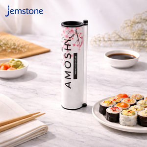 Eco-Friendly Paper Push Pop Sushi Tube Packaging Box <b>Takeaway</b> Sushi Roll Push Pop <b>Container</b> with Plastic Lids for Restaurant Use - Product Image 6