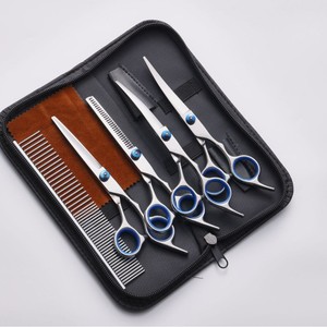Juego de <span class=keywords><strong>Tijeras</strong></span> para Mascotas de Acero Inoxidable, Herramientas de Peluquería con Dientes Curvos para Cortar y Peinar el Pelo de Perros - Product Image 3