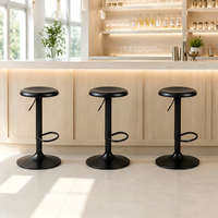 Tabouret de bar de style industriel, nordique, moderne et minimaliste, réglable en hauteur, pivotant, sans dossier, pour bar, cuisine et café
