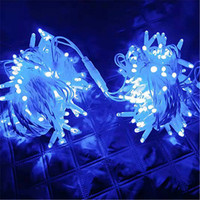 5m 10m 20m Led Fée Chaîne Guirlande Lumière Extérieure Étanche Décoration De Noël En Caoutchouc Fil Guirlande Lampe