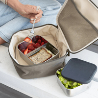 Boîte à lunch bento en acier inoxydable 304 de qualité supérieure, personnalisable, étanche, compatible lave-vaisselle, portable pour enfants et écoliers