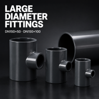 Sambungan Pipa UPVC Diameter Besar Reducing Tee DN150 PVC-U untuk Saluran Air Industri