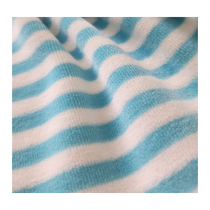 Wholesale 250gsm Combed Yarn Dyed <b>Knitted</b> Velour Fabric 80% Cotton 20% Polyester Striped Velvet Roll - Product Image 4
