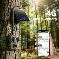 Caméra de chasse solaire Sensvision AI 4G LTE CMOS étanche IP66, vitesse de déclenchement de 0,2 seconde, sécurité sans fil pour l'extérieur