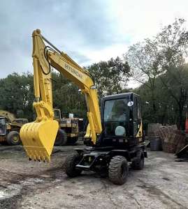 <b>Used</b> Hyundai 60W-7 Mini Hydraulic Excavator 6ton Wheel Core Motor Mini <b>Used</b> <b>Machinery</b> - Product Image 4