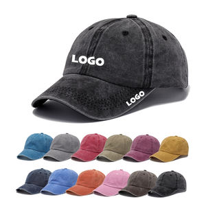 หมวกเบสบอลผ้าฝ้ายเคลือบ6แผงสำหรับคนขับรถบรรทุกกลางแจ้งหมวกปักลายจุดลายโลโก้ตามสั่ง - Product Image 5