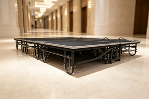 Modular Iron Stage Platform 1.22x2.44m Black Portable Quick Connect for Exhibitions - Product Image 1