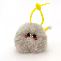 Personnalisé petit monstre porte-clés en peluche jouets Animal en peluche mignon grands yeux en peluche coloré maladroit poupée crème glacée porte-clés moelleux