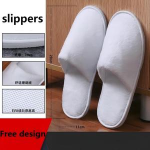 Chaussons d'hôtel de luxe <span class=keywords><strong>éco</strong></span>logiques, épaissis, antidérapants, en polaire corail, jetables, pour hommes et femmes - Product Image 2