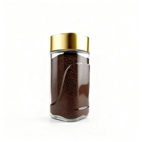 Vente en gros 200ml 400ml 800ml Grand pot en verre à café de cuisine Couvercle en plastique Conservation de la fraîcheur de qualité alimentaire Grain de café vide