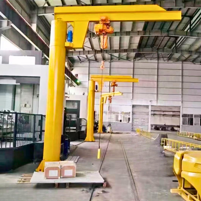 1 Ton Precision Pillar Jib Crane with Engine for Efficient Warehouse Material Handling