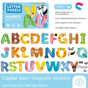 Puzzle magnetico con alfabeto e numeri, magnete da frigo per bambini dai 3 anni in su, giocattolo educativo con divertente puzzle <span class=keywords><strong>di</strong></span> <span class=keywords><strong>logica</strong></span>. - Product Image 6