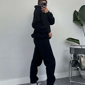 Survêtements personnalisés pour femmes Rhin Stone, ensembles de pantalons de survêtement et de sweats à capuche à manches longues délavés à l'acide/ - Product Image 5