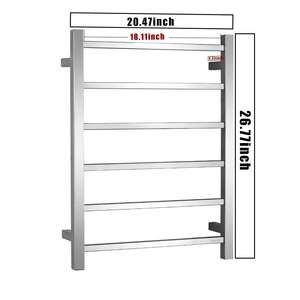 Toalleros calefactables para toallas, barras cuadradas, Toalleros de <span class=keywords><strong>acero</strong></span> <span class=keywords><strong>inoxidable</strong></span> para baño (cromo pulido) - Product Image 6