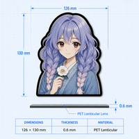 Autocollants Manga et Dessins Animés les Plus Vendus, Autocollants et Décalcomanies à Effet Changeant, Autocollant de Voiture Anime 3D Lenticulaire à Effet de Mouvement