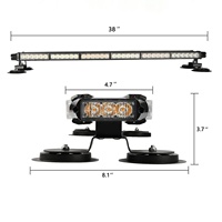 38 "78w 78leds Systèmes d'éclairage automatique Dc12v 24v Ambre Sécurité Urgence Ambulance Tournante Barres lumineuses LED