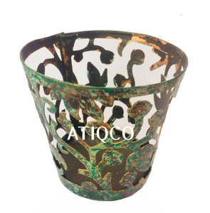 Atiqco Modèle 788928 – Support de bougie cylindrique en fer forgé, abat-jour artistique, lampe décorative antique pour la maison, porte-bougie chauffe-plat pour usage extérieur - Product Image 6