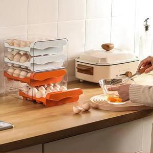 ที่เก็บไข่ 2 ชั้น ความจุ 32 ฟอง ที่วางไข่ในตู้เย็น ที่เก็บไข่พลาสติก - Product Image 1