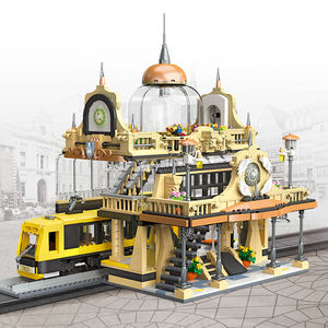 89136 creativo MOC stazione ferroviaria blocco di mattoni modello di assemblaggio educativo per bambini blocco di costruzione Set di plastica giocattolo regalo Juguete - Product Image 2