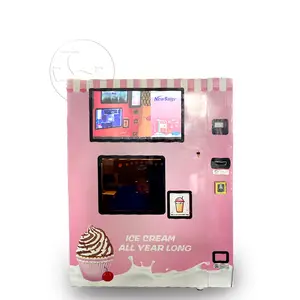 Automatic Cash Operated Frozen Food Vending Machine Soft Ice Cream Vending Machine with Big Ads Touch Screen