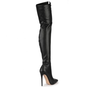 New Fashion Design Front Zipper Large Size 45 Women Over Knee High <b>Boots</b> Stiletto Heels Thigh High <b>Boots</b> for Ladies - Product Image 2