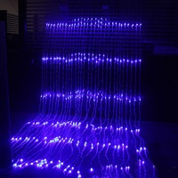 Guirlande lumineuse rideau de fenêtre 3x3m 320 LED effet pluie de météores, cascade d'eau, pour mariage et Noël